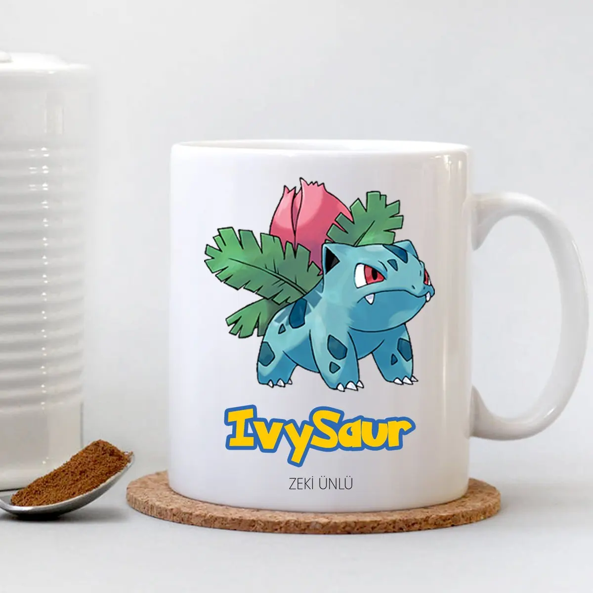 Персонализированная белая кружка Pokemon Ivysaur|Кружки| |