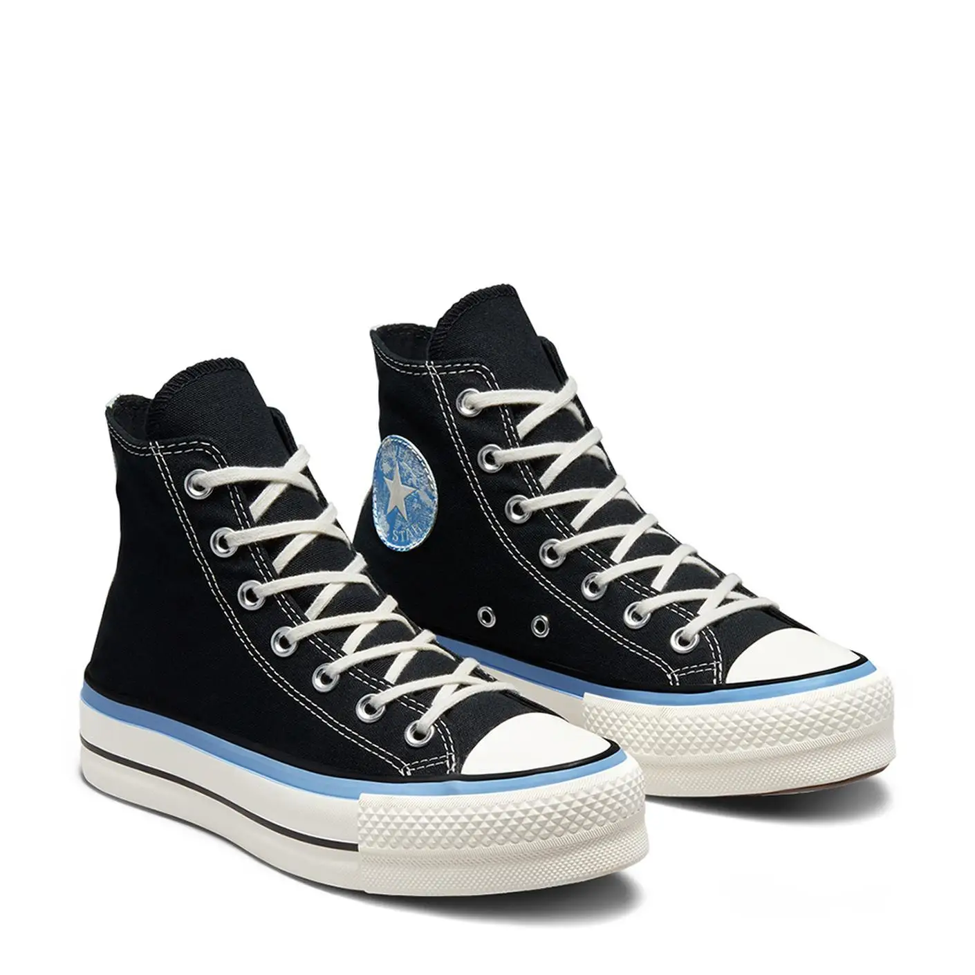Оригинальная женская спортивная обувь Converse Chuck Taylor All Star Lift черная 571582C-001 высокие