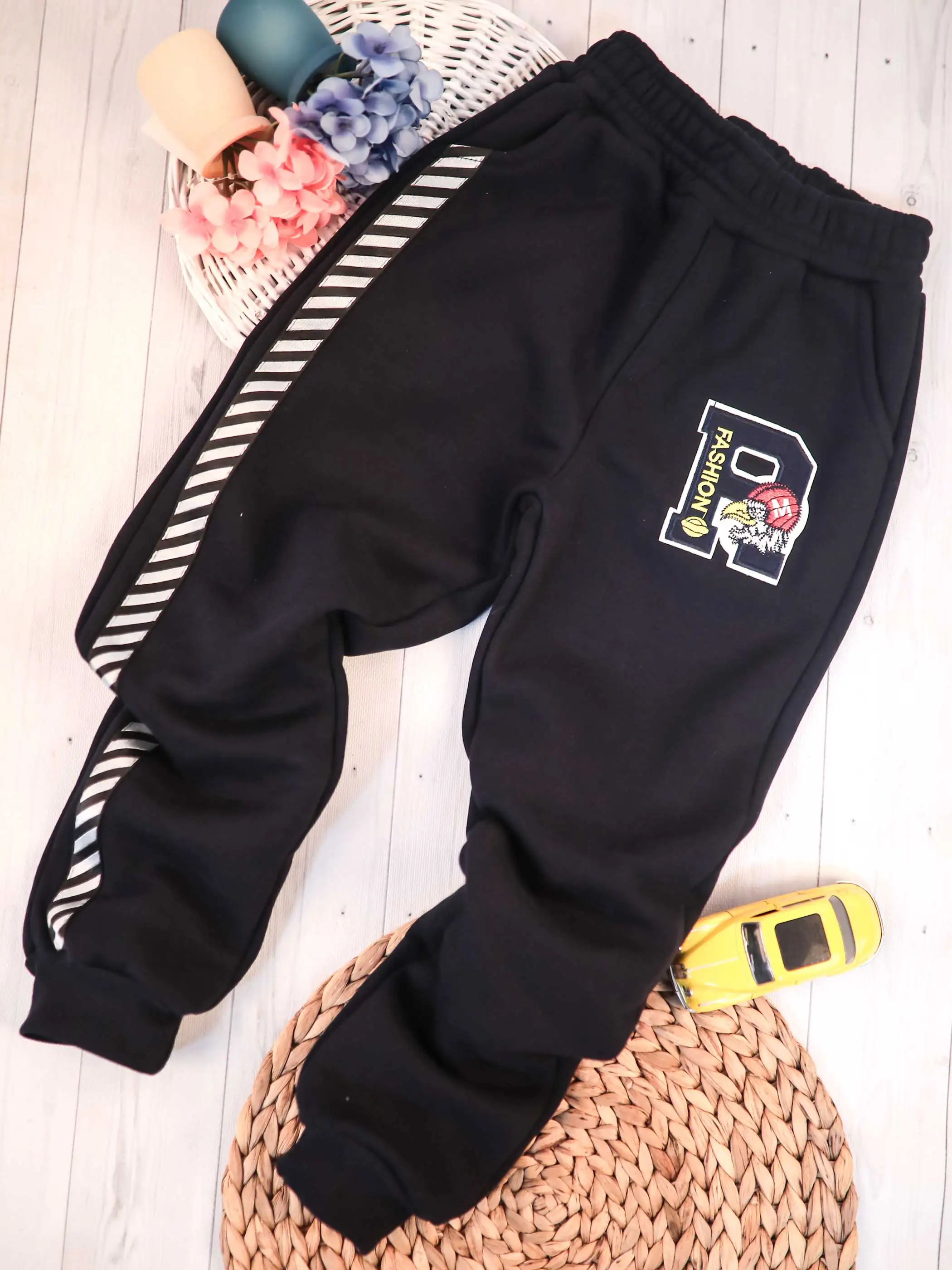 Брюки для мальчиков с эластичной резинкой на талии сезон зима толстые теплые