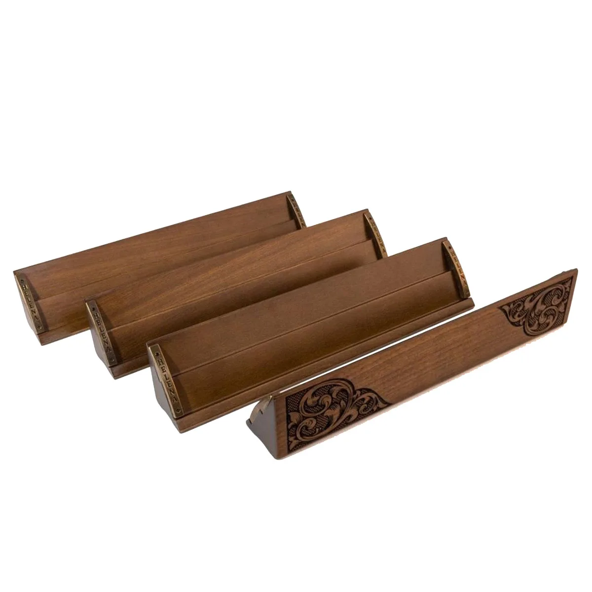 Роскошный семейный набор для настольных игр Rummy из твердой натуральной древесины