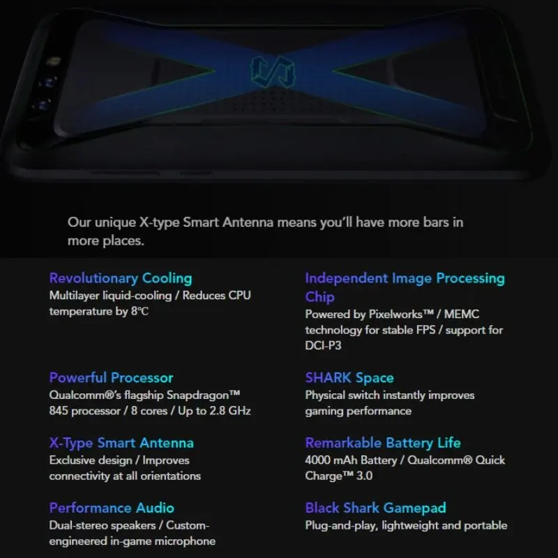 Глобальная Версия Xiaomi Black Shark 1 64 Гб ROM 6 RAM Игровой телефон (абсолютно