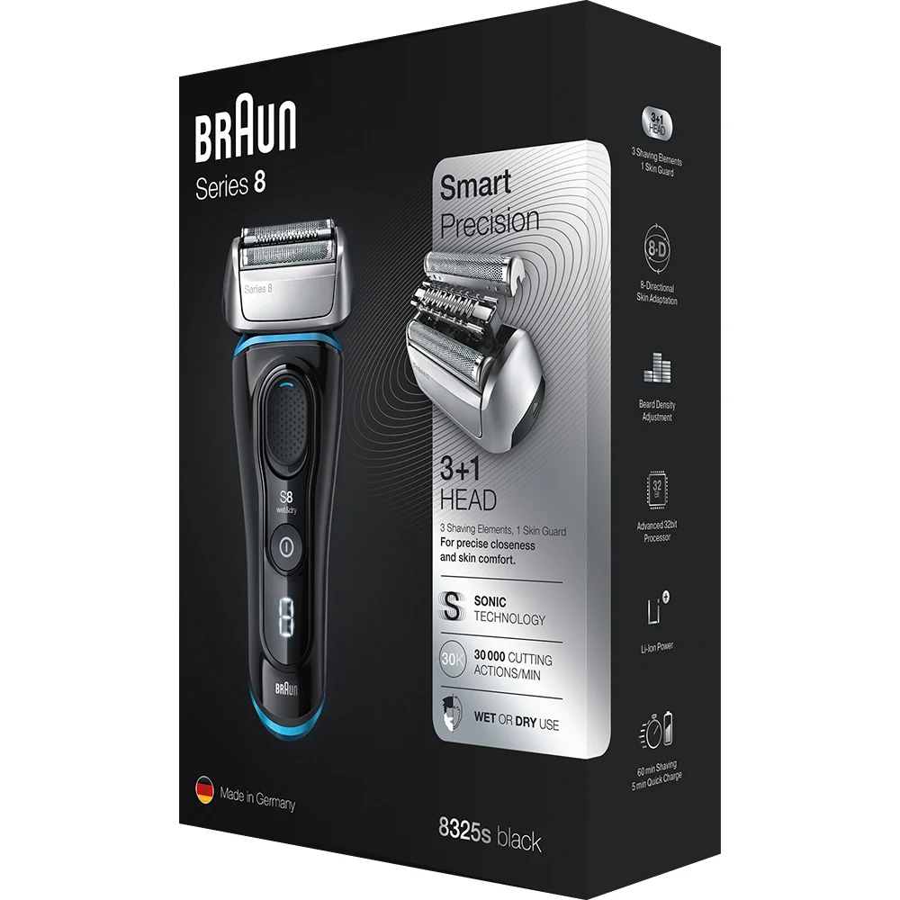 Электробритва Braun Series 8 8325s с тканевым футляром 8325