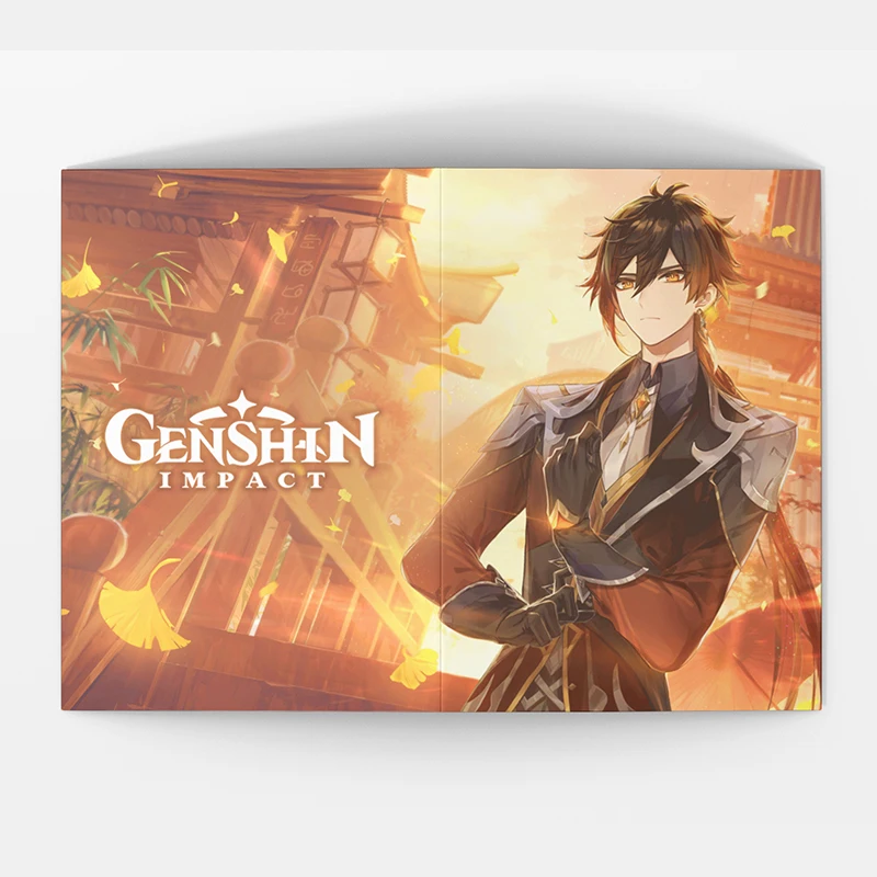 Обложка на паспорт аниме Genshin Impact Геншин Импакт Дилюк Сяо Альбедо Ху Тао Кокоми