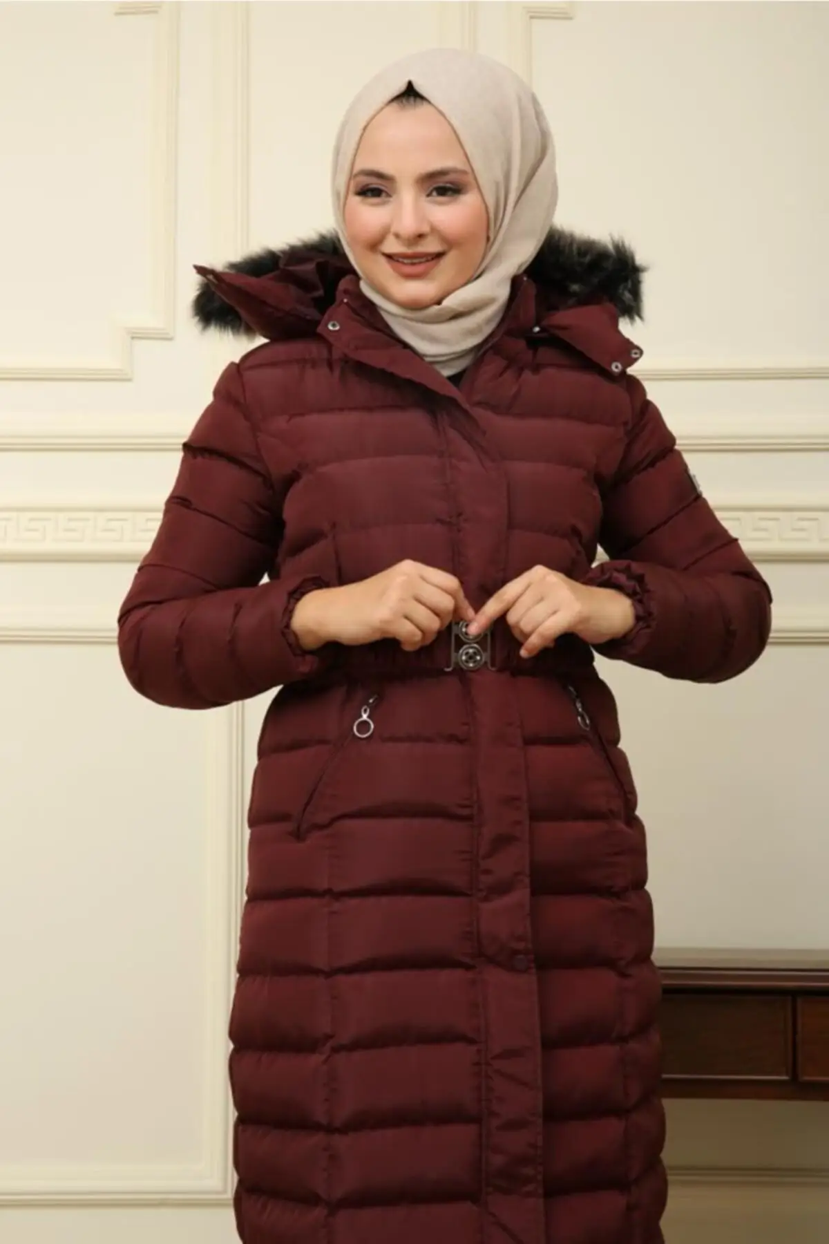 

Inflatable Coat Womens Sleeve Elasticized Kapişonlu Long inflatable coat Women casual coats long 2022 Winter Warm high quality