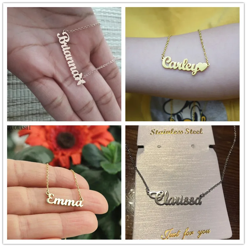 Индивидуальное ожерелье с именем оригинальное подарок для нее подружки невесты