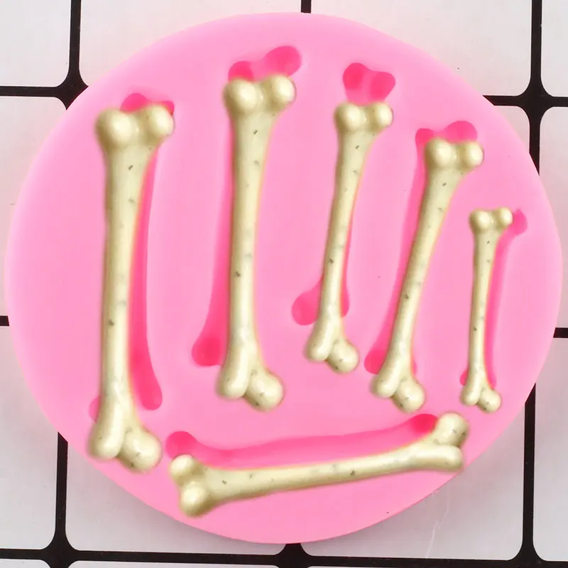 Хэллоуин Кости силиконовые формы торт кайма для мастики декоративные