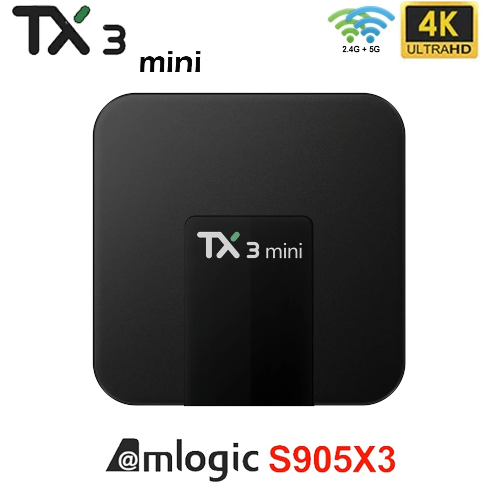 

ТВ-приставка TX3 Mini Smart IP, Android 8,1, Amlogic S905W, 1 ГБ, 8 ГБ, 2 ГБ, 16 ГБ, 4K, H.265, 2,4G, 5G, Wi-Fi, ТВ-приставка, медиаплеер PK H95 T95