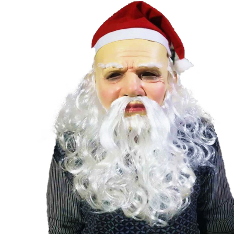 Латексная маска для лица с Санта-Клаусом маскировка Николая Маскировочные маски