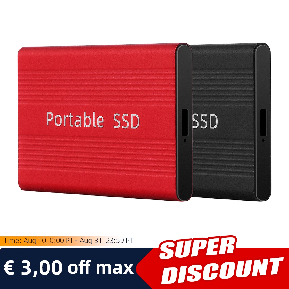 Портативный SSD USB 3 0 Φ 1 ТБ 500GB внешний твердотельный диск 6 C жесткий для ноутбука