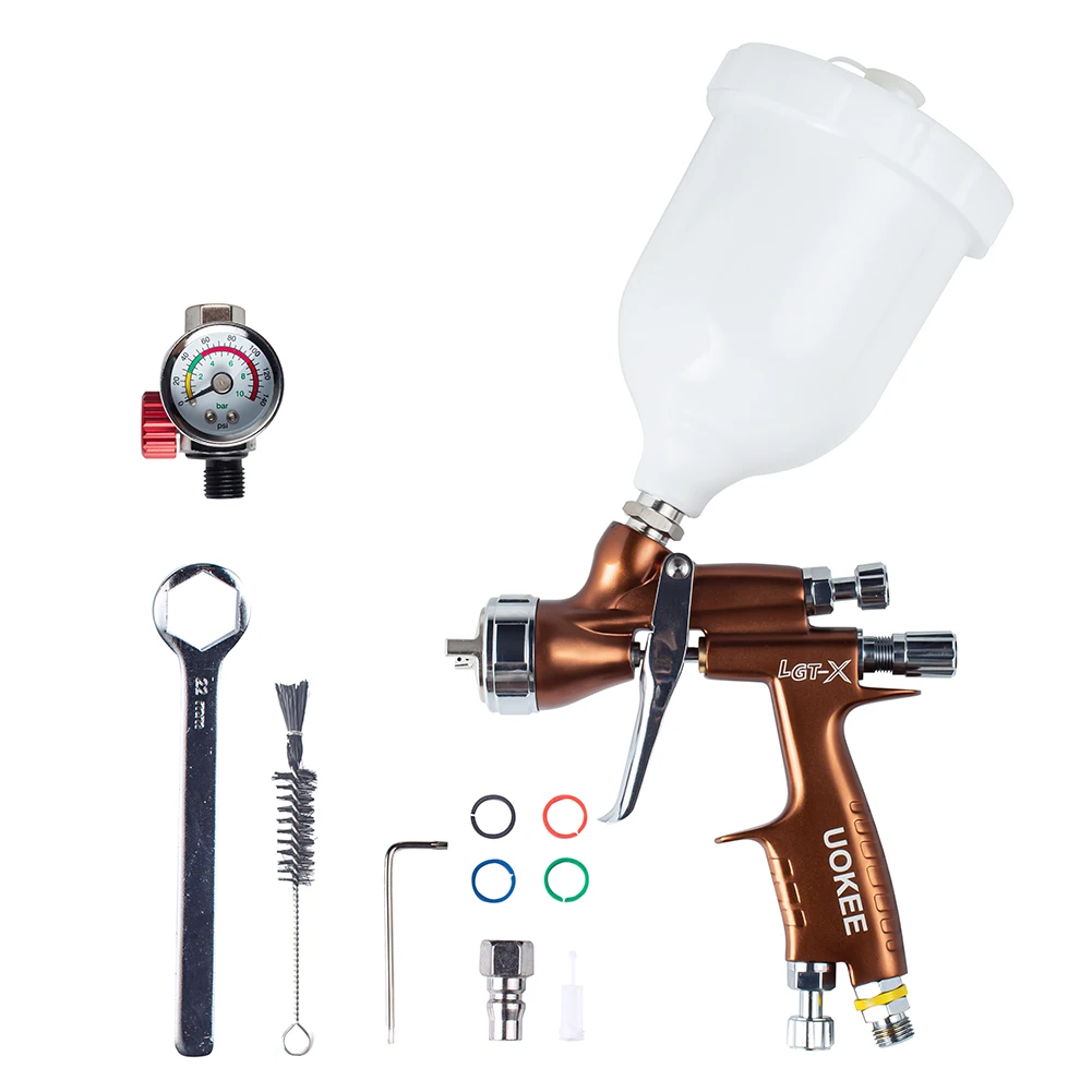 

LGT-X Air Paint Spray Gun Professional Gravity Feed HVLP Sprayer High Transfer Efficiency 1.3mm Nozzle Size 600CC Cup