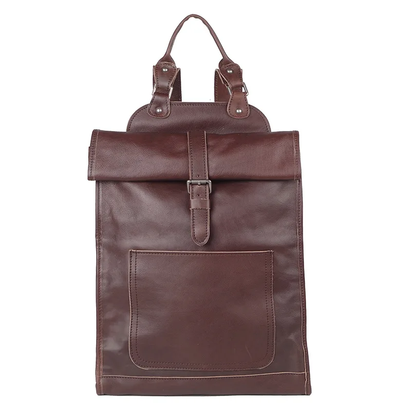 

Crazy Horse Cowhide Men Backpack School Bags Knapsack Male Daypack Travel Camputer Bag Vintage 100% Genuine Leather Rucksack New