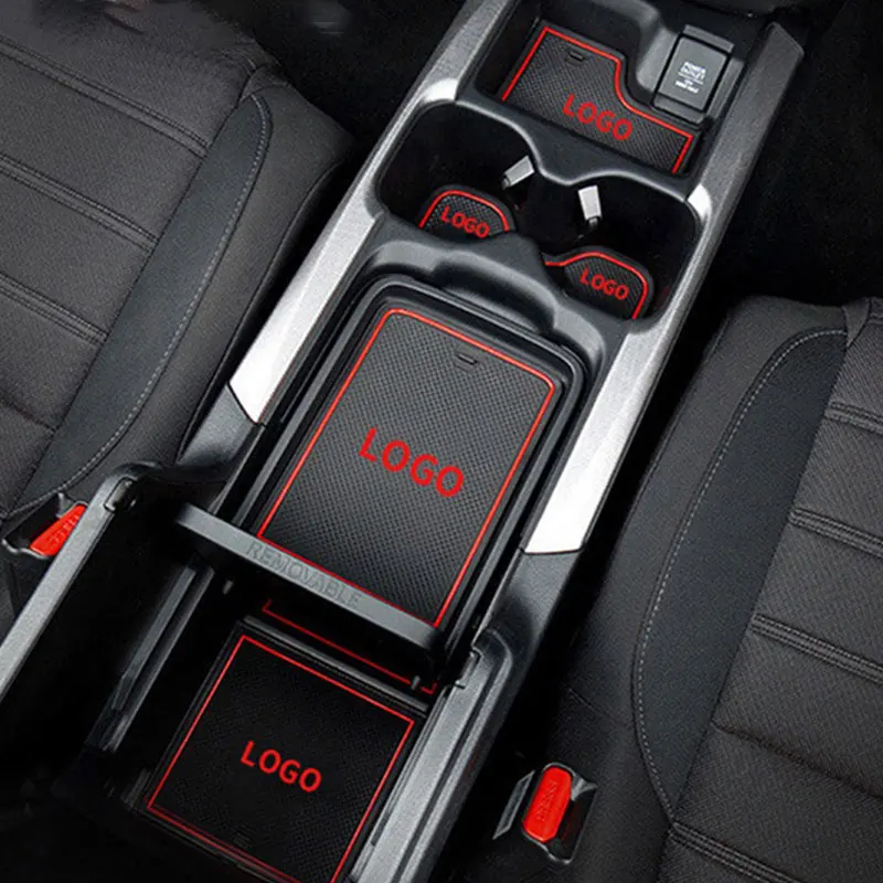 

Anti-Slip Gate Slot Cup Mat Door Groove Non-slip Pad Interior car-styling accessories Coaster For Honda CRV CR-V 2018 2019 2020