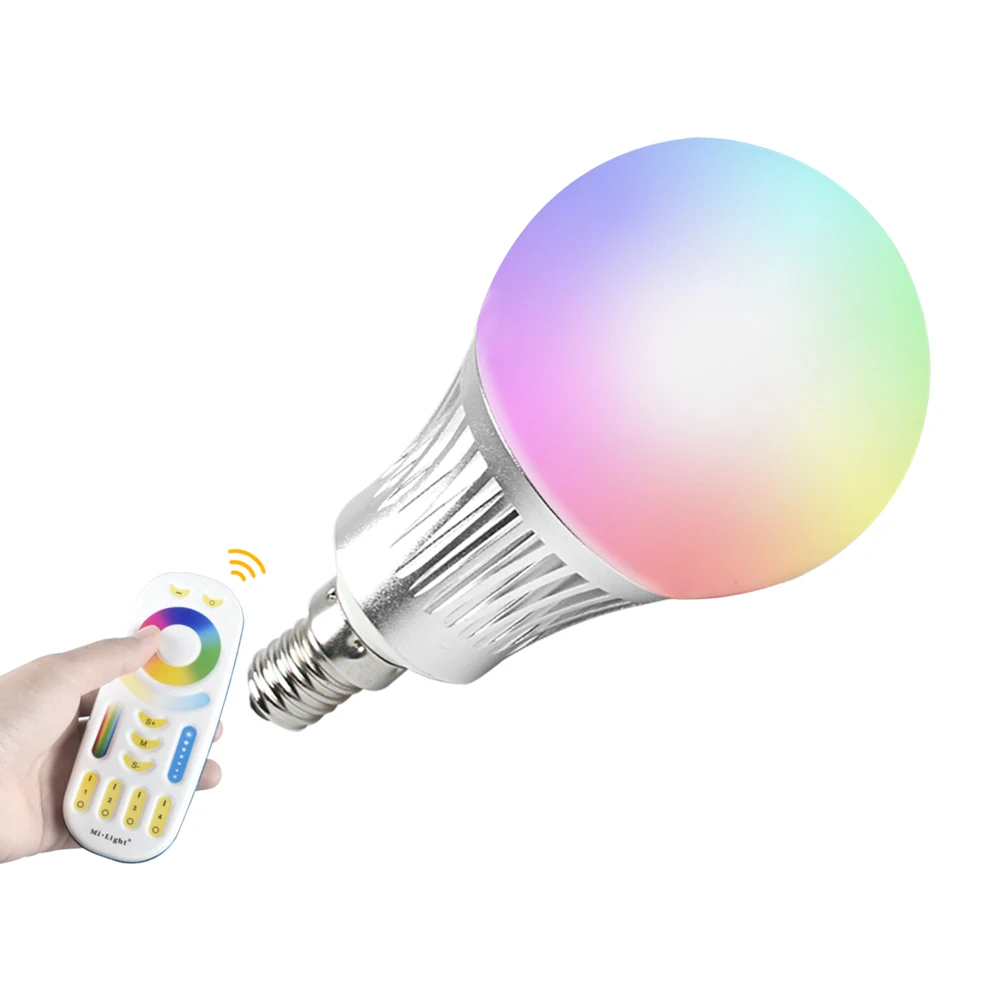 

1 шт. FUT013 5 Вт E14 RGB + CCT светодиодный светильник лампы + 1 шт. FUT092 RGB + CCT пульт дистанционного управления
