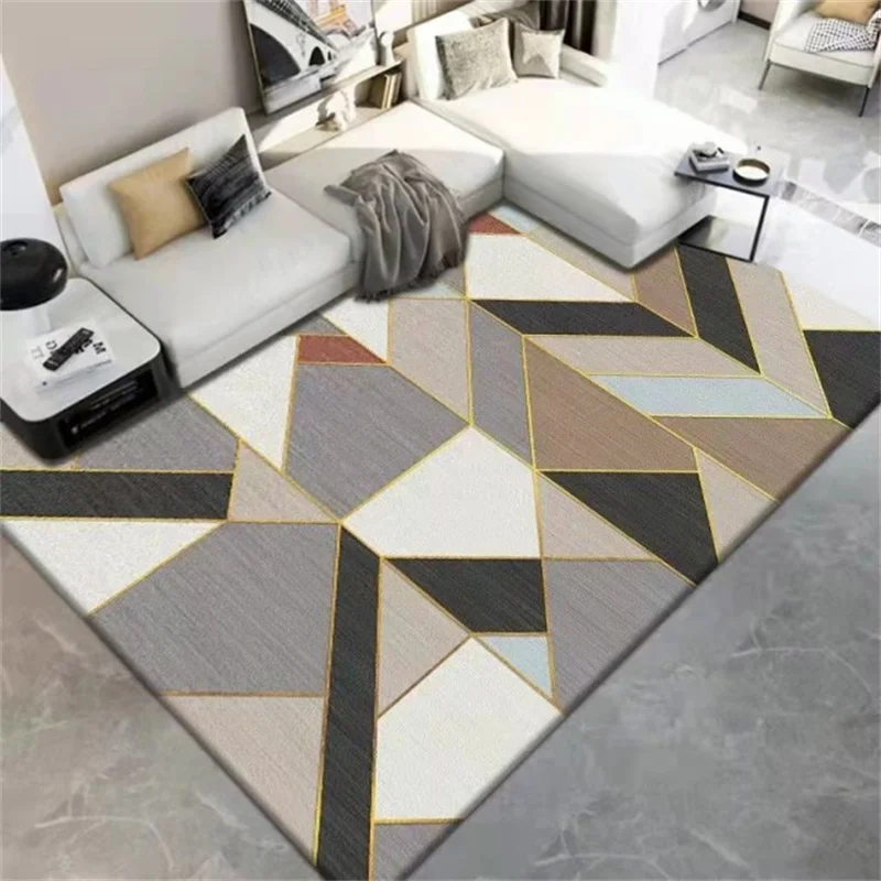

Square Trend 2022 Latest Table Decor Mat Velvet Rug Soft Geometric Carpet Customizable Home Sofa Living Room
