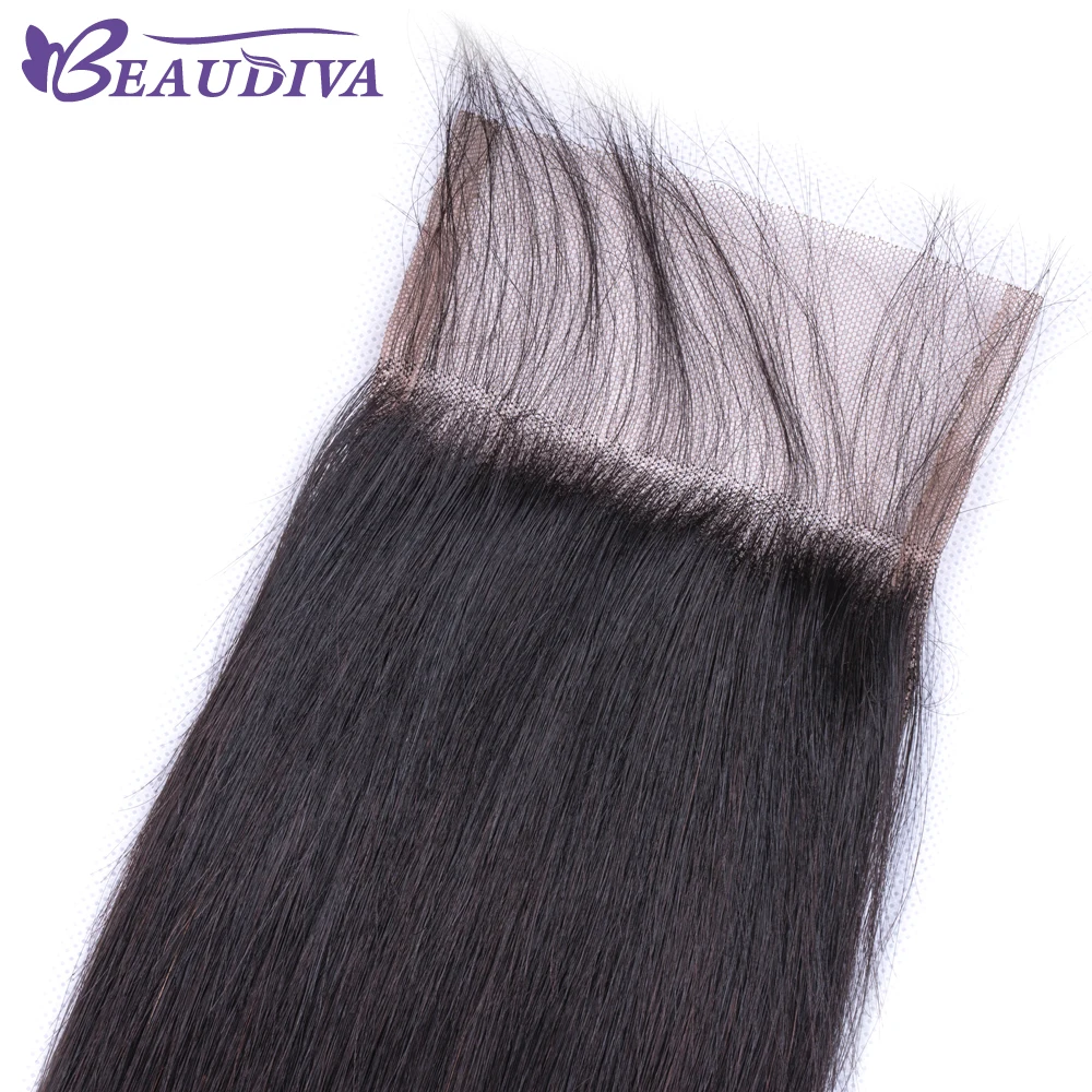 Beaudiva волосы для наращивания, человеческие волосы, пряди с закрытием, бразильские волосы, 3 пряди, прямые пряди на шнуровке