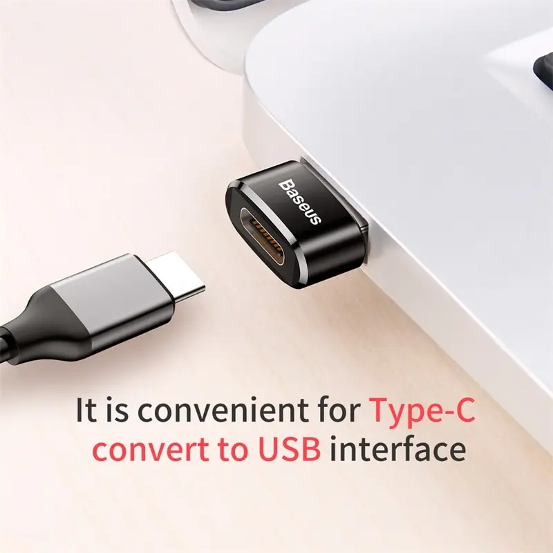 Адаптер OTG Baseus с USB на Type C внешний адаптер Type-c (штекер) Micro (гнездо) конвертер для