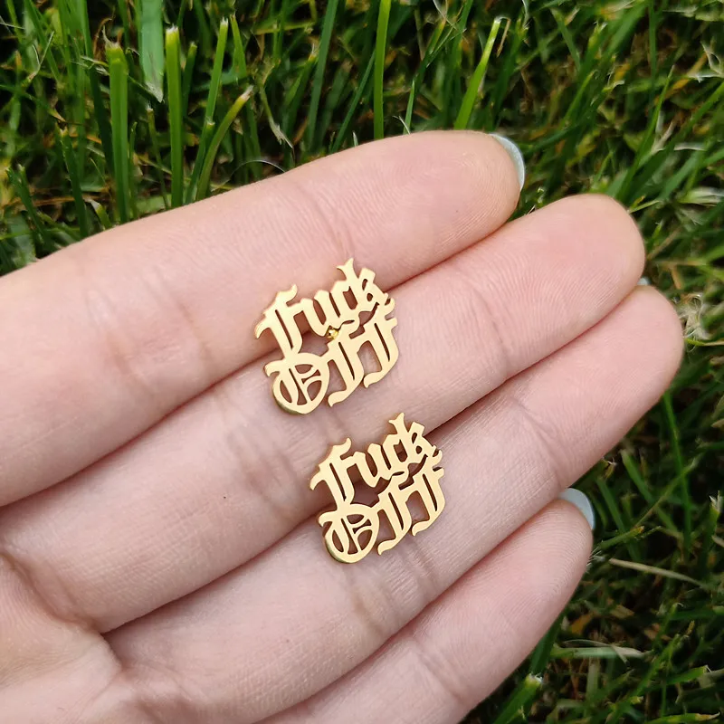 Женские серьги-гвоздики в Корейском стиле модные ювелирные изделия готик-панк из