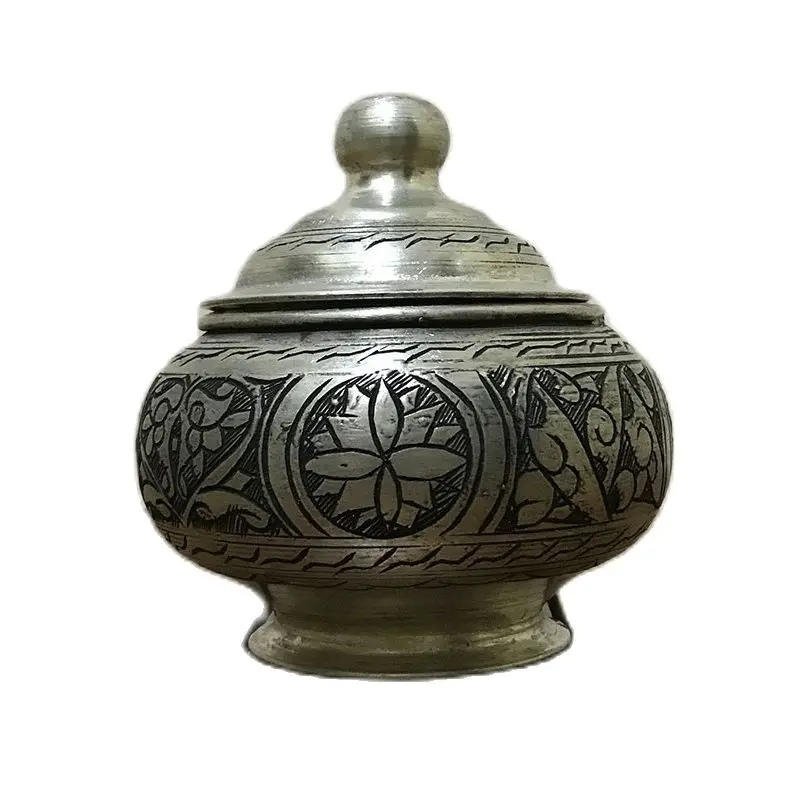 

Handmade Copper Sugar Bowl Stannous Tinned Creative Decorative Home And Garden Best Quality Accessories Office Oldish Creablack