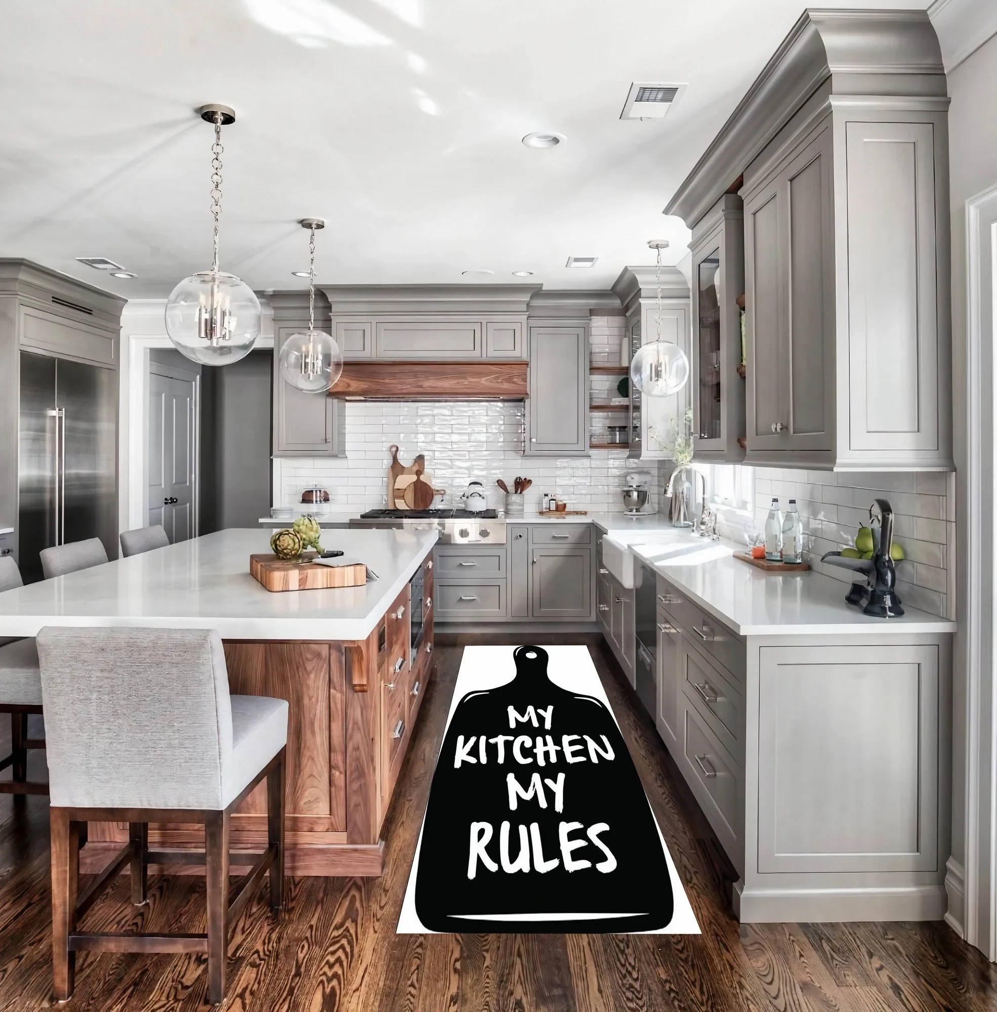 

Kitchen Rules Rug, Washable carpet, Fan carpet. Anti-slip floor rugs, Area Rugs, Kitchen Carpets,Funny Rugs,Home Decor Carpets