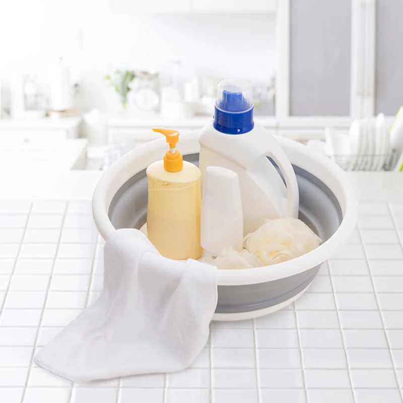 

Wash Bucket Creative Plastic Foldable Portable Kitchen Bathroom Camping Car Washing Fishing Cleaning Tools Outdoor Accessories