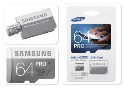 Карта памяти Samsung microSDXC PRO 64Gb U3 90 80MBs|USB флэш-накопители| |