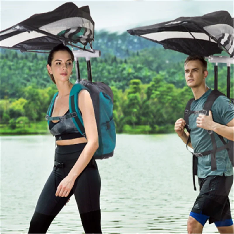 

Рюкзак-зонтик Smart Sunshade Shoulder Большая емкость Открытый Smart Bluetooth-динамик NATURE WALK RAIN SNOW SUN PROTECTION BAG UMBRELLA
