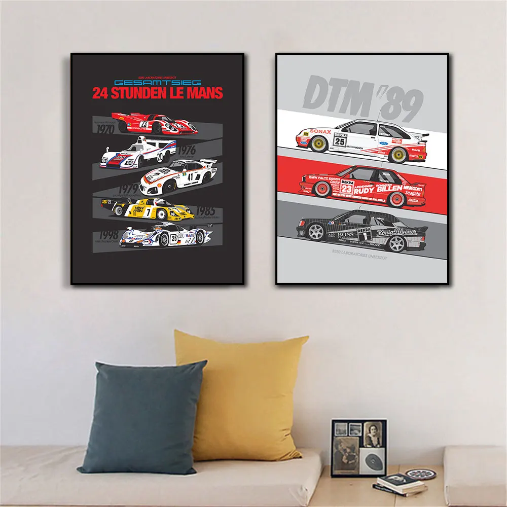

Most Dominant Car Classic Racing Car Poster Print Canvas Painting Home Decor Wall Art Picture For Living Room Frameless