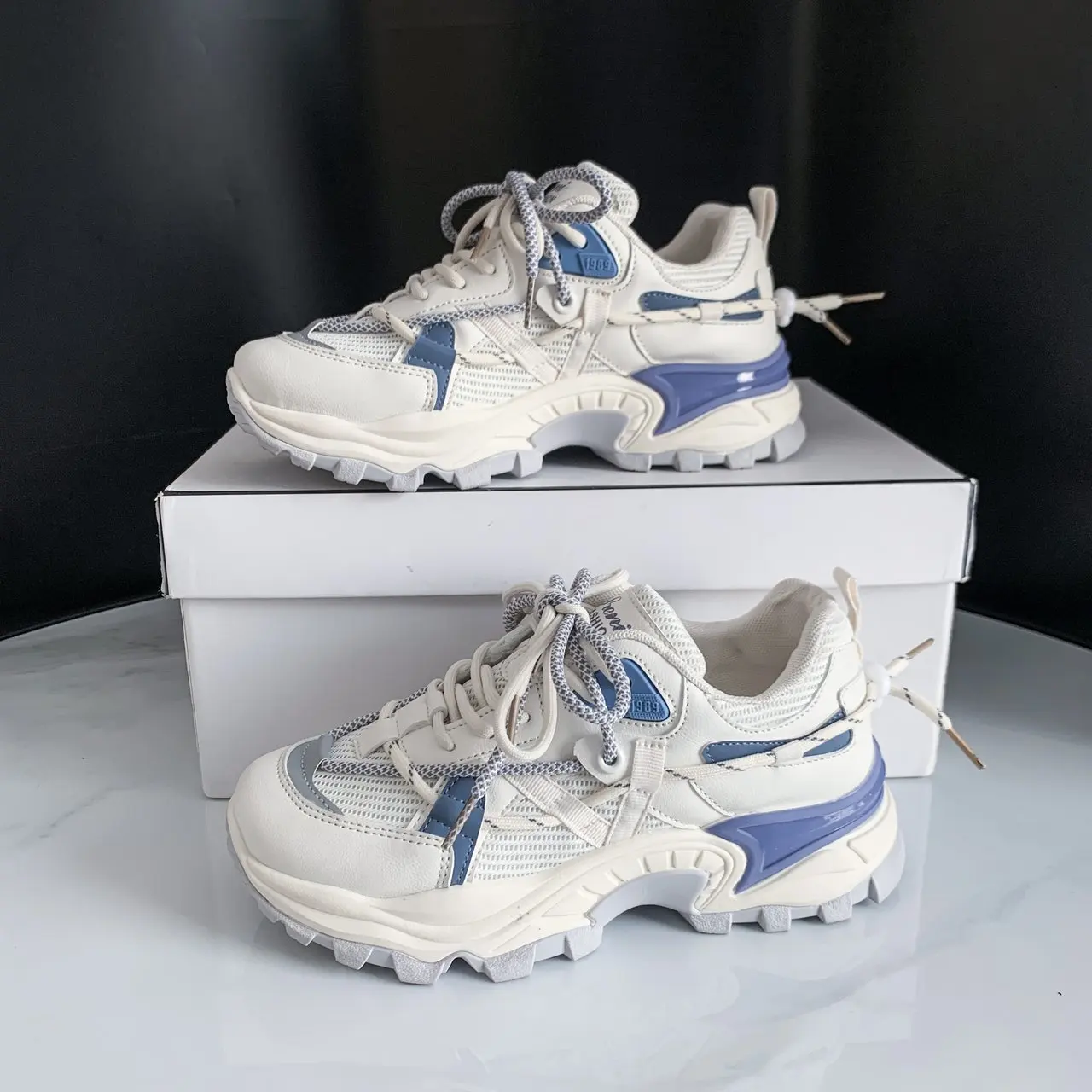 

Super popular chunky shoes women's or mens summer 2021 new wild lace-up Ins trend breathable sports casual Sneakers