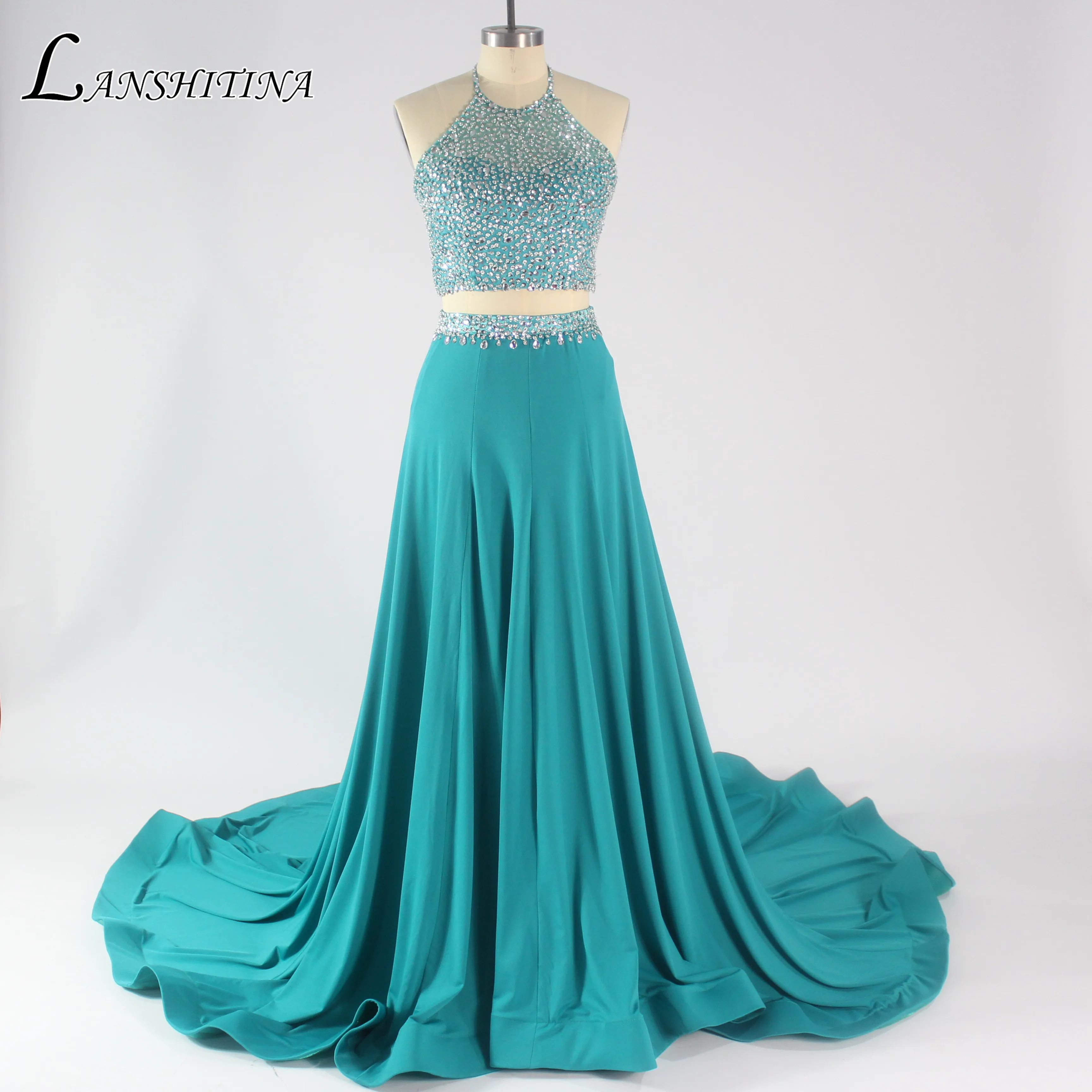 

Атласное Вечернее платье А-силуэта со шлейфом и рюшами