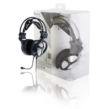 Наушники с заушником и встроенным микрофоном USB черный|Наушники гарнитуры| |