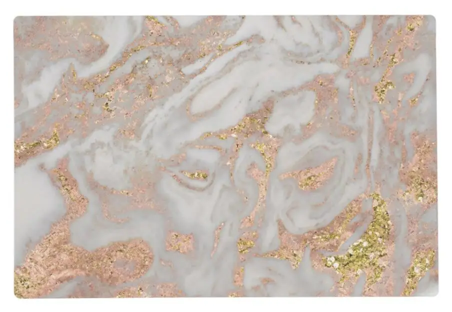 Стильные черные коврики для входной двери из искусственного мрамора с золотыми