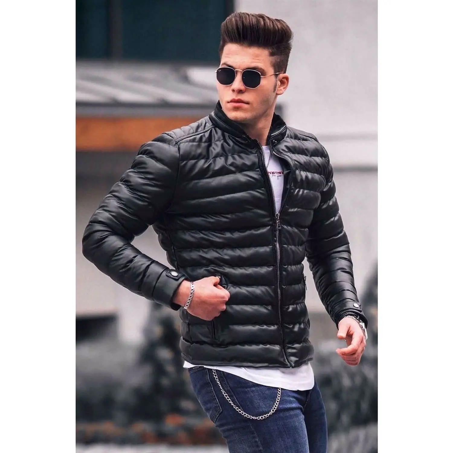 Male Black Coats Male Four Seasons Ultra-Light Paketlenebilir Down Jacket Water and Wind Resistant Breathable Jacket