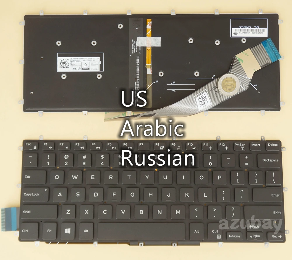 Американская Арабская Русская клавиатура для Dell Latitude 3390 2 в 1 3490 Vostro 14 5468 3480 3481 5471
