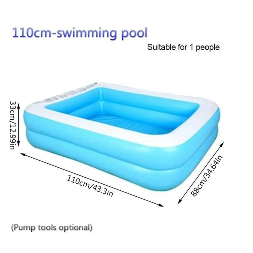 

110/128CM rectangular children's inflatable swimming pool summer baby play pool ocean ball pool indoor outdoor swimming pool
