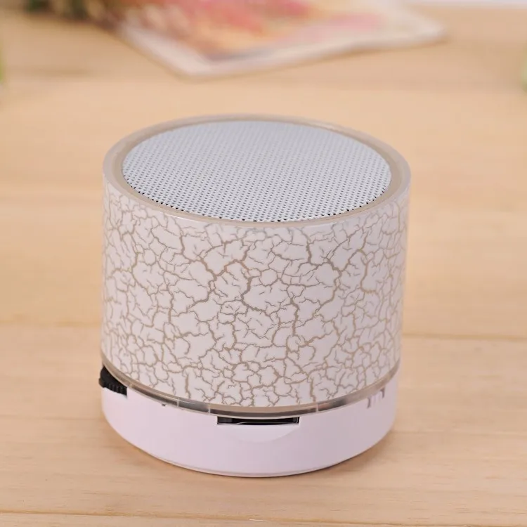 White Портативный Мини Bluetooth динамик беспроводной громкий динамик трещины светодиодный TF USB Сабвуфер Bluetooth динамик s Mp3 стерео аудио музыкальный плеер - Цвет: White
