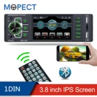 Автомагнитола MOPECT 1 din с Bluetooth, стереоприемником, 3,8 дюймовым IPS-экраном, MP5, автомобильная стереосистема, FM-радио, Автомобильный плеер, управление на рулевом колесе