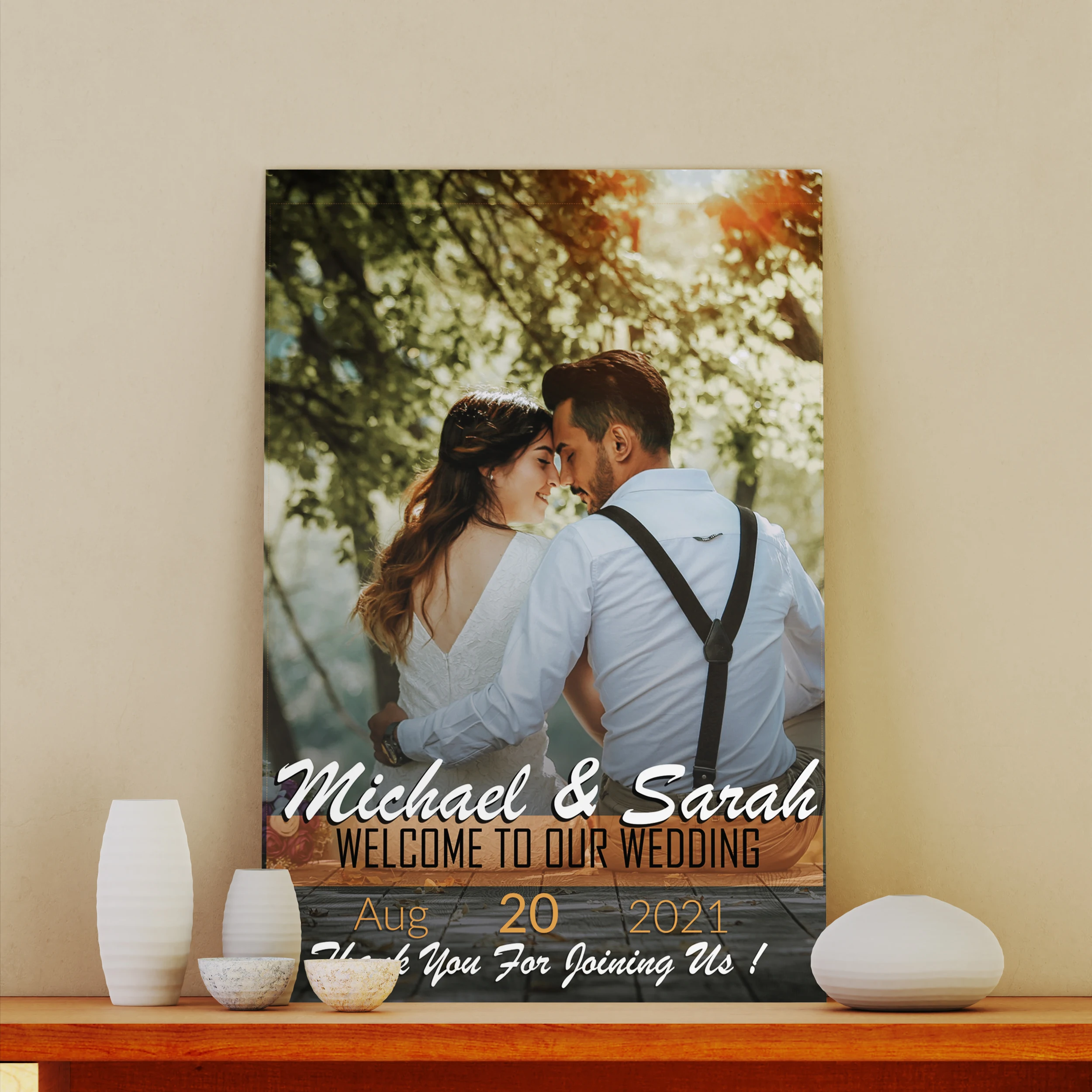 

Welcome Sign Wedding Photo Sign,Personalized Sign,Welcome to Our Wedding Photo Sign,Canvas Welcome Board Party Sign,Wedding Sign