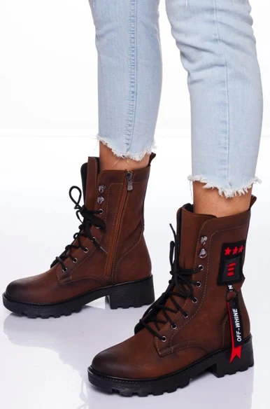 

Leather Ankle Boots Women Autumn Winter Round Toe Lace Up Shoes Woman Fashion Motorcycle Platform