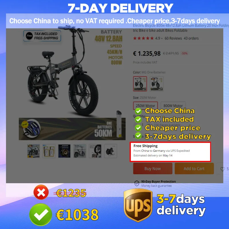 JINGHMA R7 Electric Bicycle powerful 800W 48V25.6AH 20Inch Adult Men's bike 4.0 Fat Tires Folding Electric Bicycle Mountain Bike