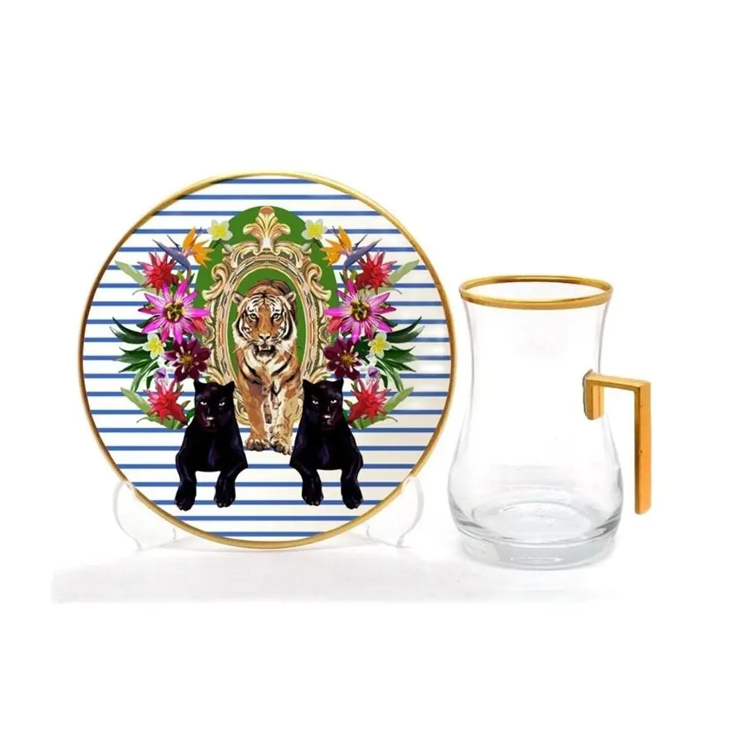 

Toygar Drop Handle Tea Set 6'lı Cats Porcelain Edition With Remarkable Showy Daily And Special Use Suitable For Modern