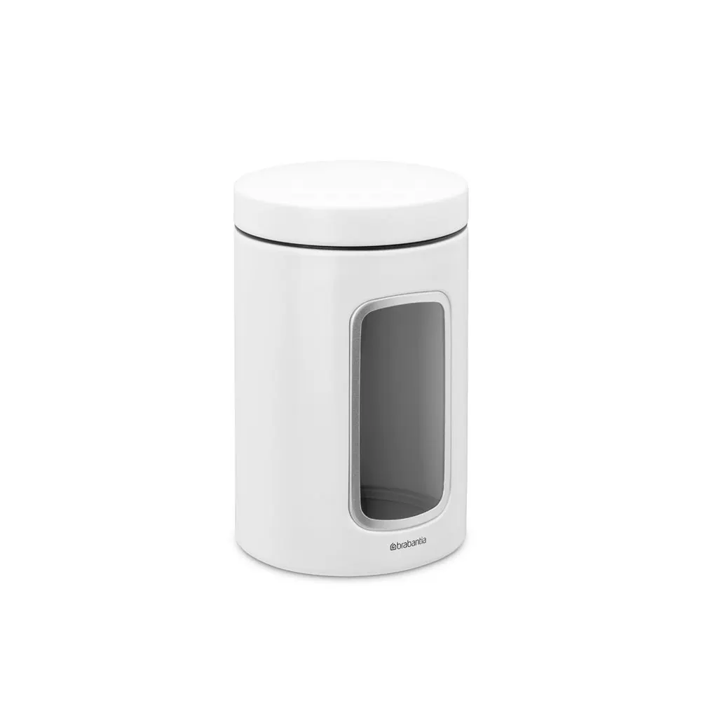 Контейнер для сыпучих продуктов Brabantia с окном 1 4л белый 306082|Бутылки и банки