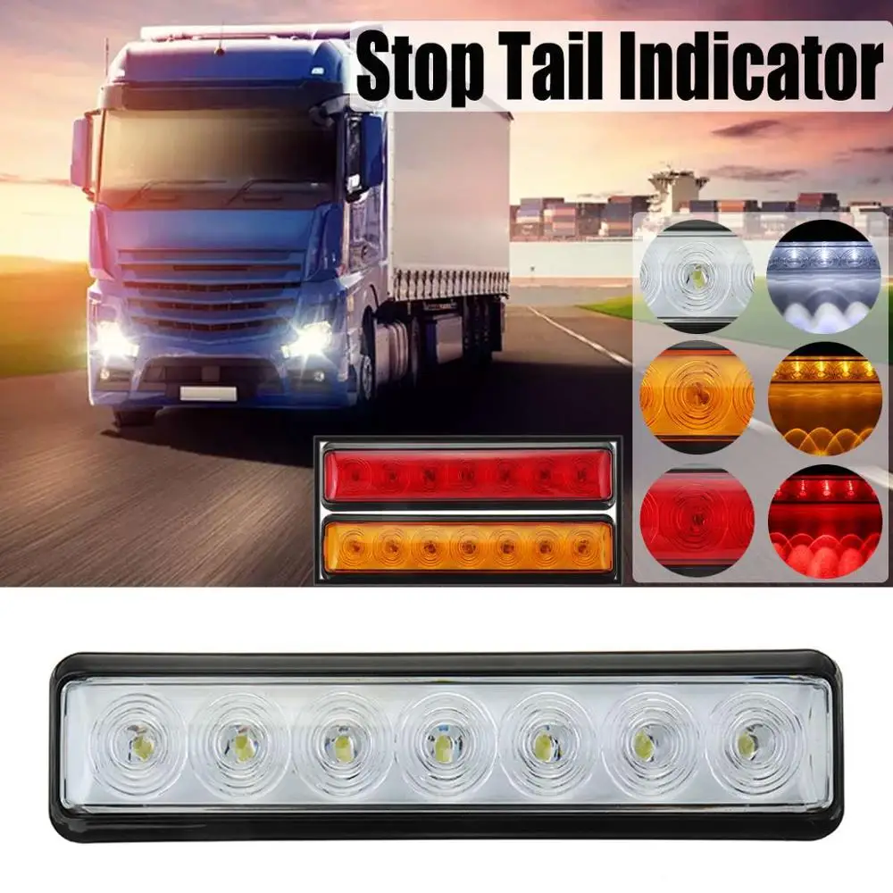 DC12v led караван грузовик фонари заднего хода для прицепов лампа заднего стоп-сигнала Поворотная сигнальная лампа обратного Предупреждение прямоугольная автомобильная лампа для прицепа