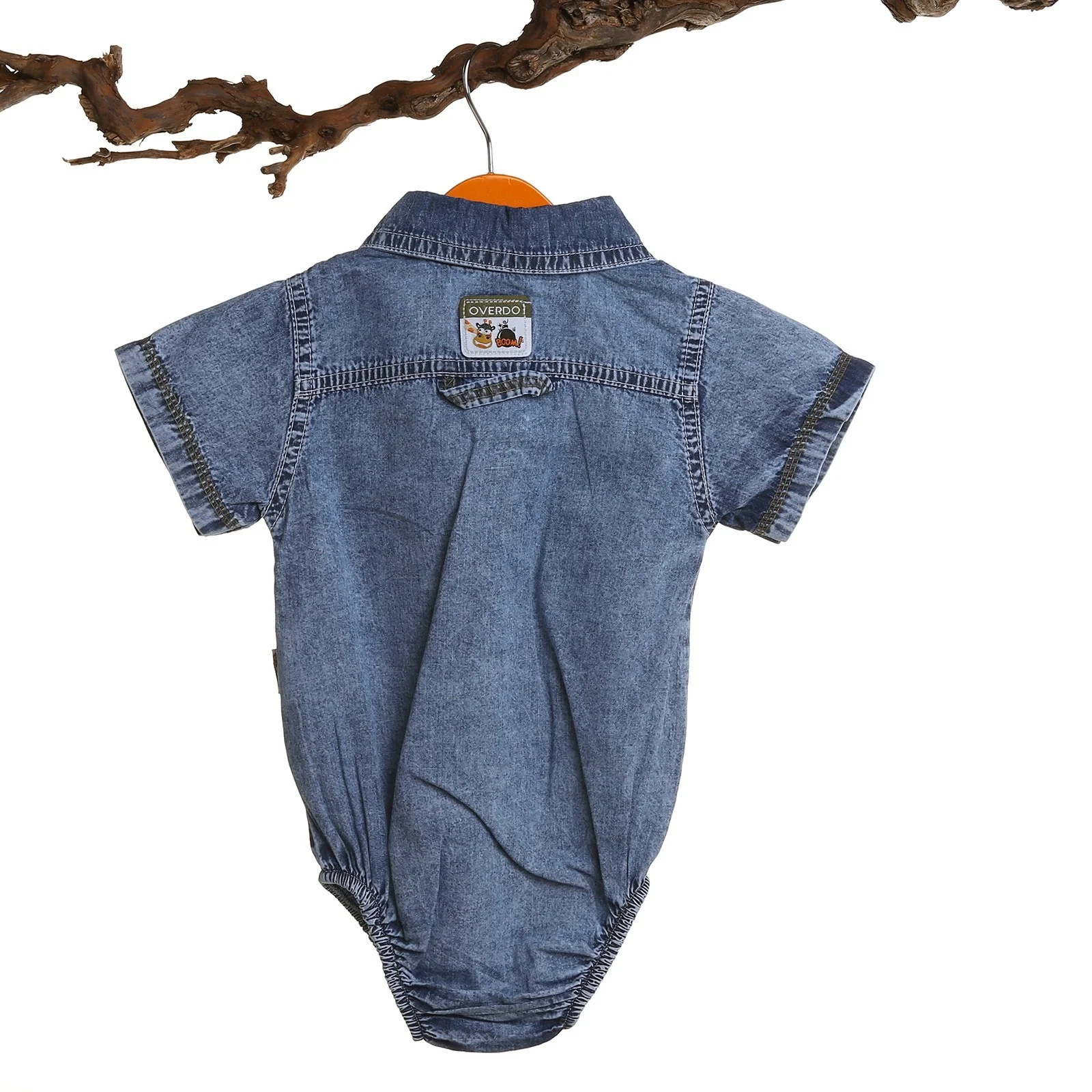 Джинсовый комбинезон с короткими рукавами и вышивкой ebek Overdo |