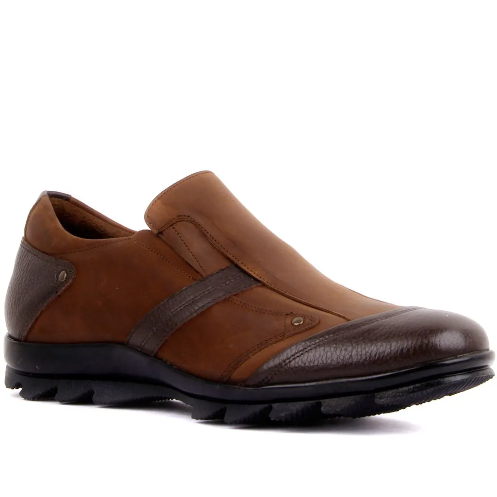 Fosco-коричневая кожаная мужская повседневная обувь | Обувь