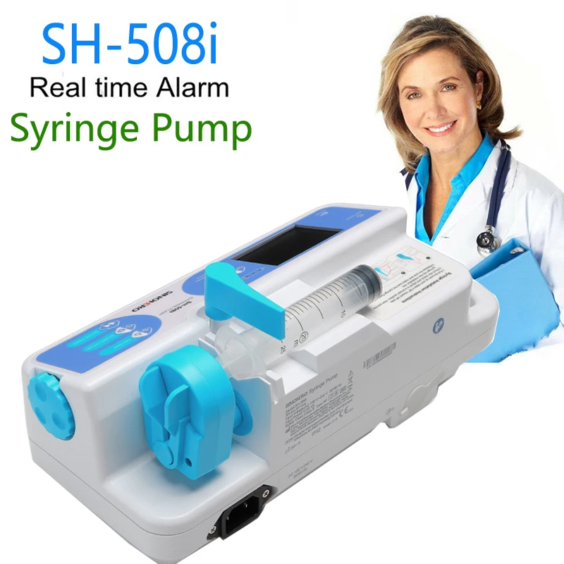 

SINOHERO SH-508i Syringe Pump Protable Single Channel Color Large LCD Display Real-time alarm Electric Medical Infusion Syringe