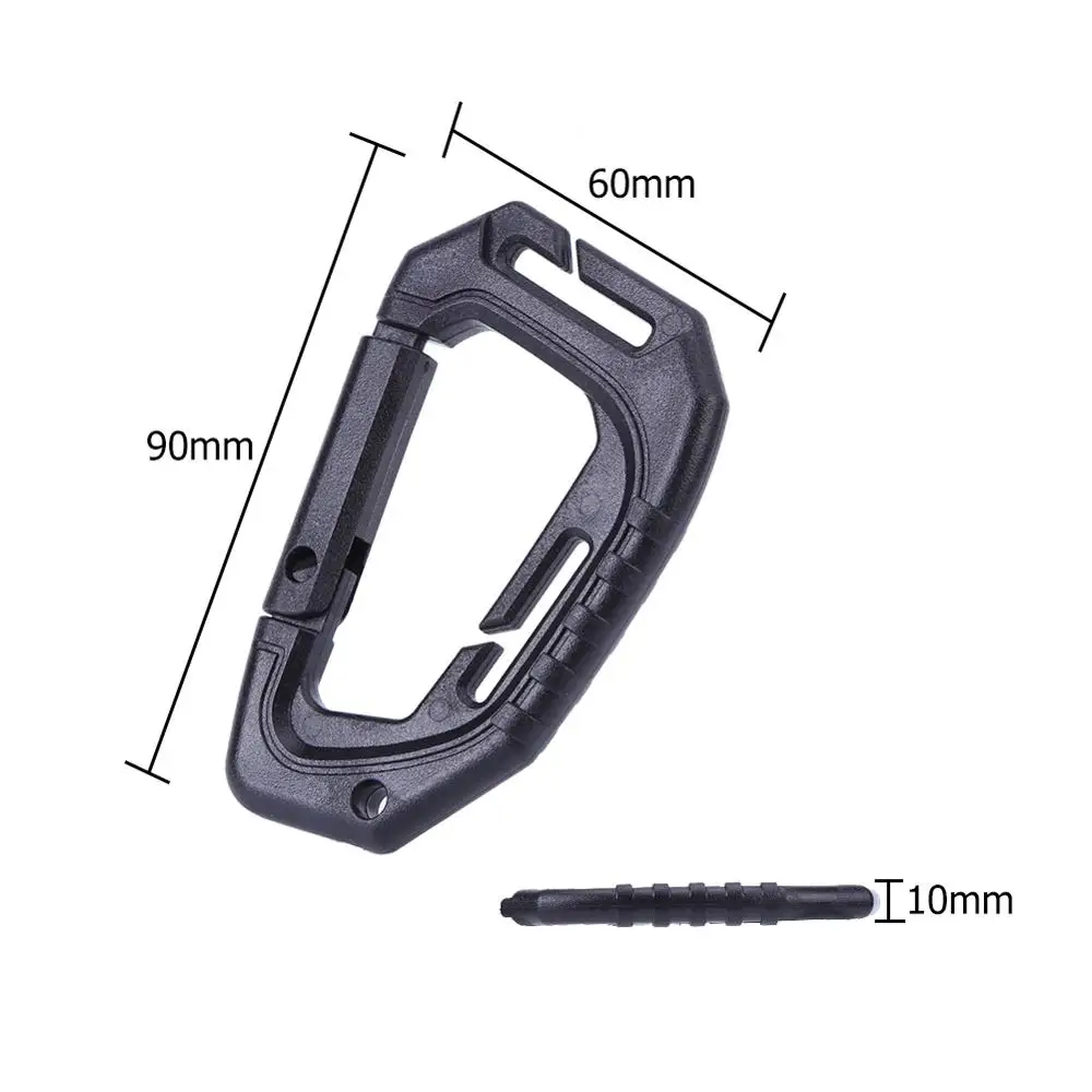 Аксессуары для скалолазания черный D образный Пластиковый Карабин крючок брелок