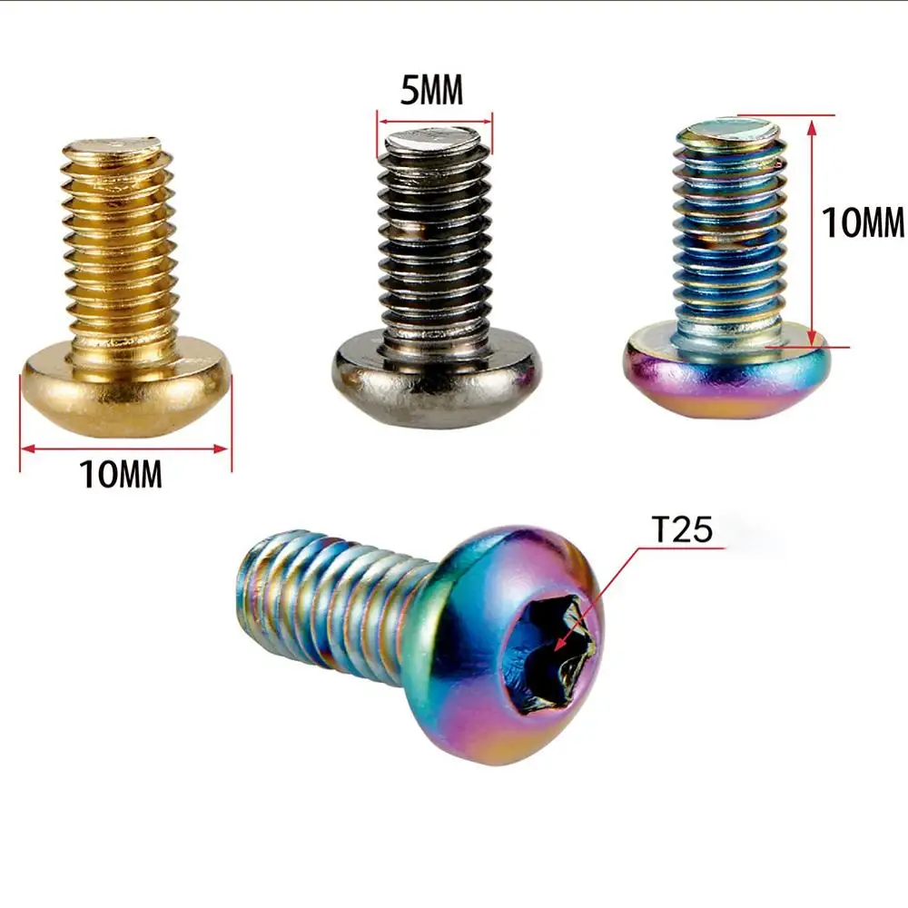 

12pcs/set M5x10mm T25 Screws MTB Road Bike Disc Brake Rotor Screw Bolts Alloy Steel Bicycle Replacement Parts Cycling Accessory