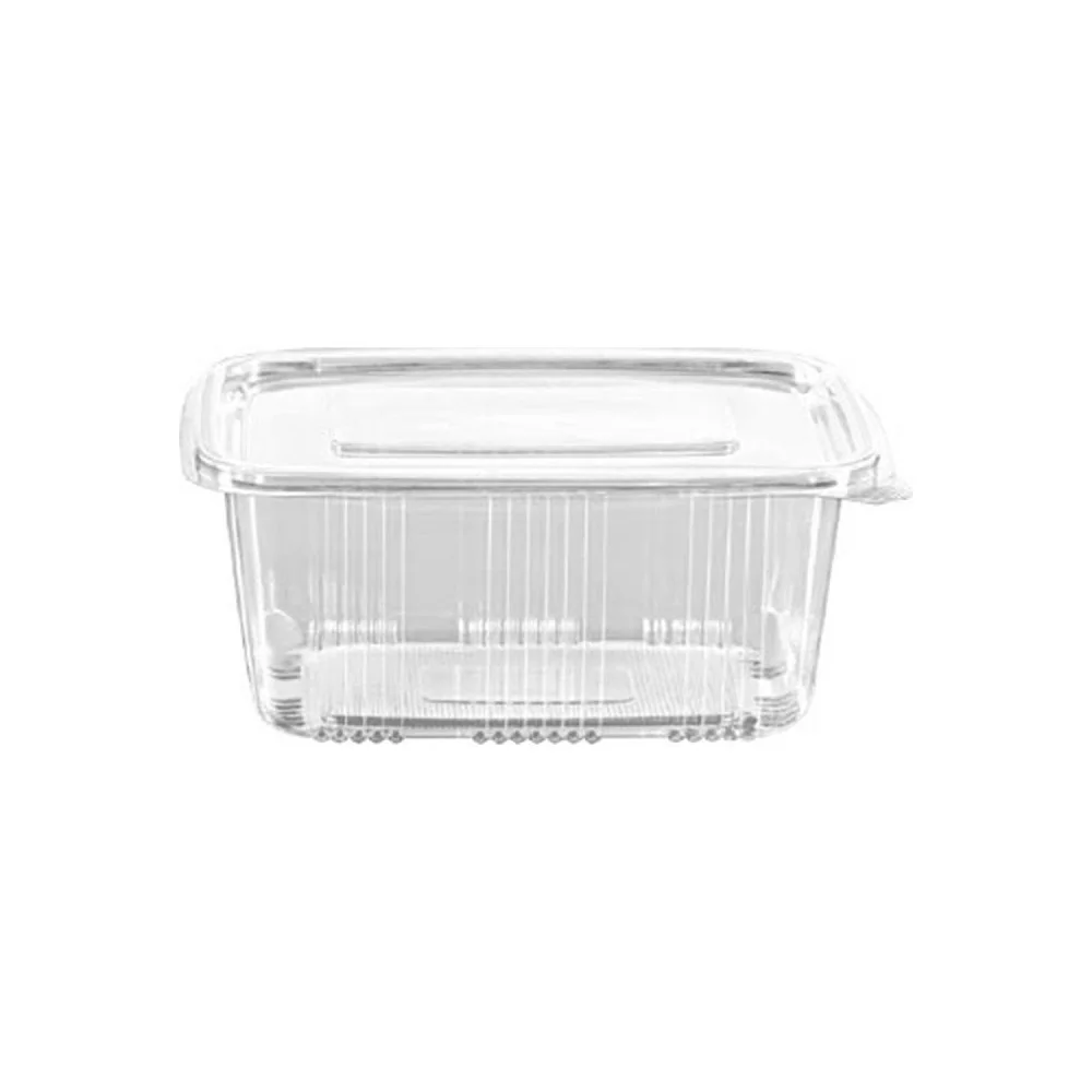 100 упаковок прозрачных пластиковых пищевых контейнеров на петлях одноразовые