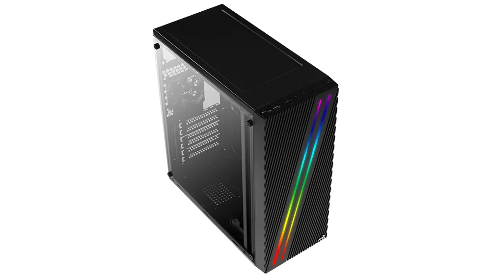 Корпус Mid Tower Aerocool Streak RGB (ATX/micro-ATX/mini-ITX без БП) (4718009158573) | Компьютеры и офис