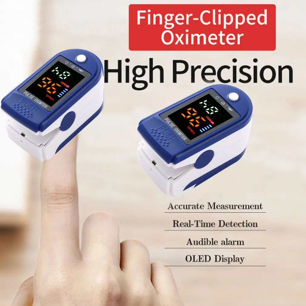 Светодиодный Пульсоксиметр на кончик пальца зажим палец для измерения